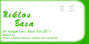 miklos basa business card